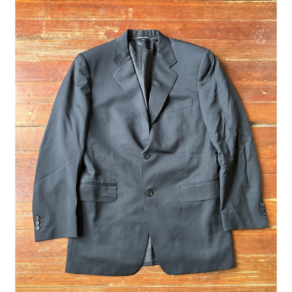Canali Black Men's Wool Blazer Sport Coat 48R Italy AL13220/32 Saks Fifth Avenue